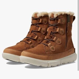 Sorel Explorer Next Joan Dual Zip Waterproof Snow Winter Boot: Tan/Fawn SZ 9